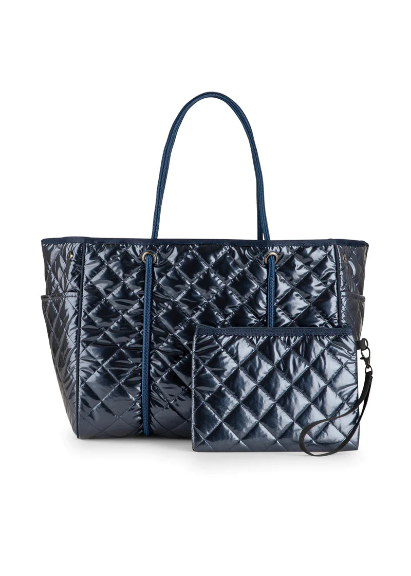Greyson Quilted Tote - Sea