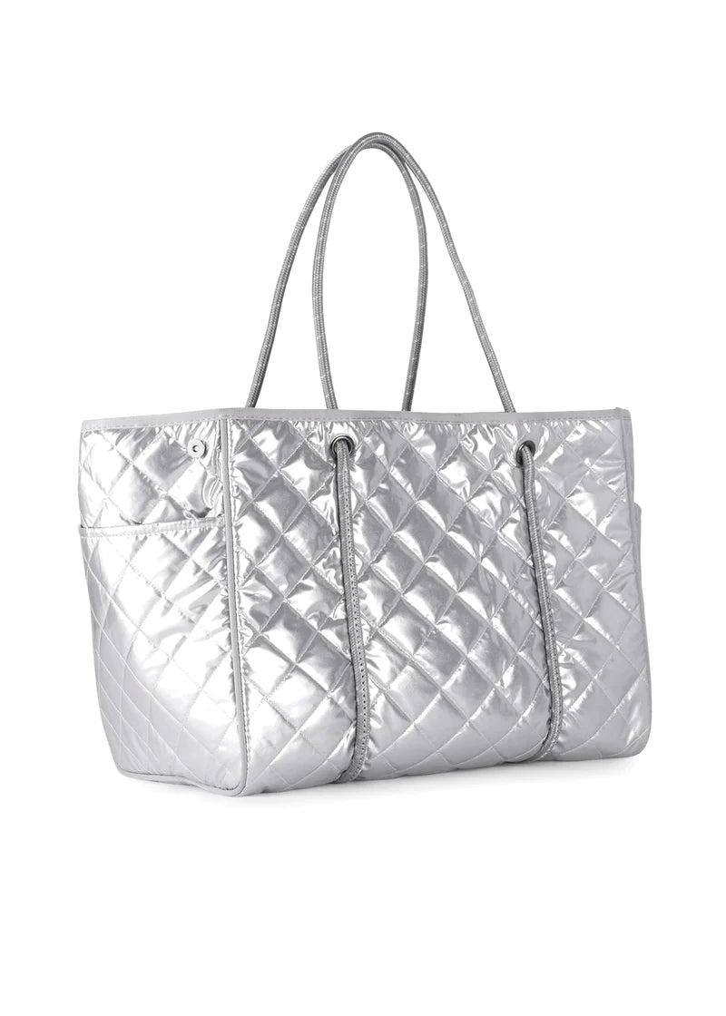 Greyson Quilted Tote- Shine