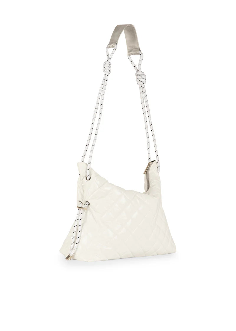 Stacey Quilted Convertible Bag - Blanc