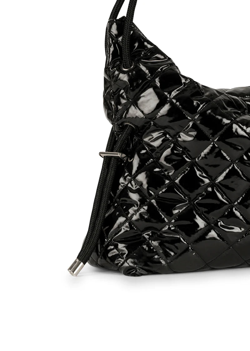 Stacey Quilted Convertible Bag - Noir