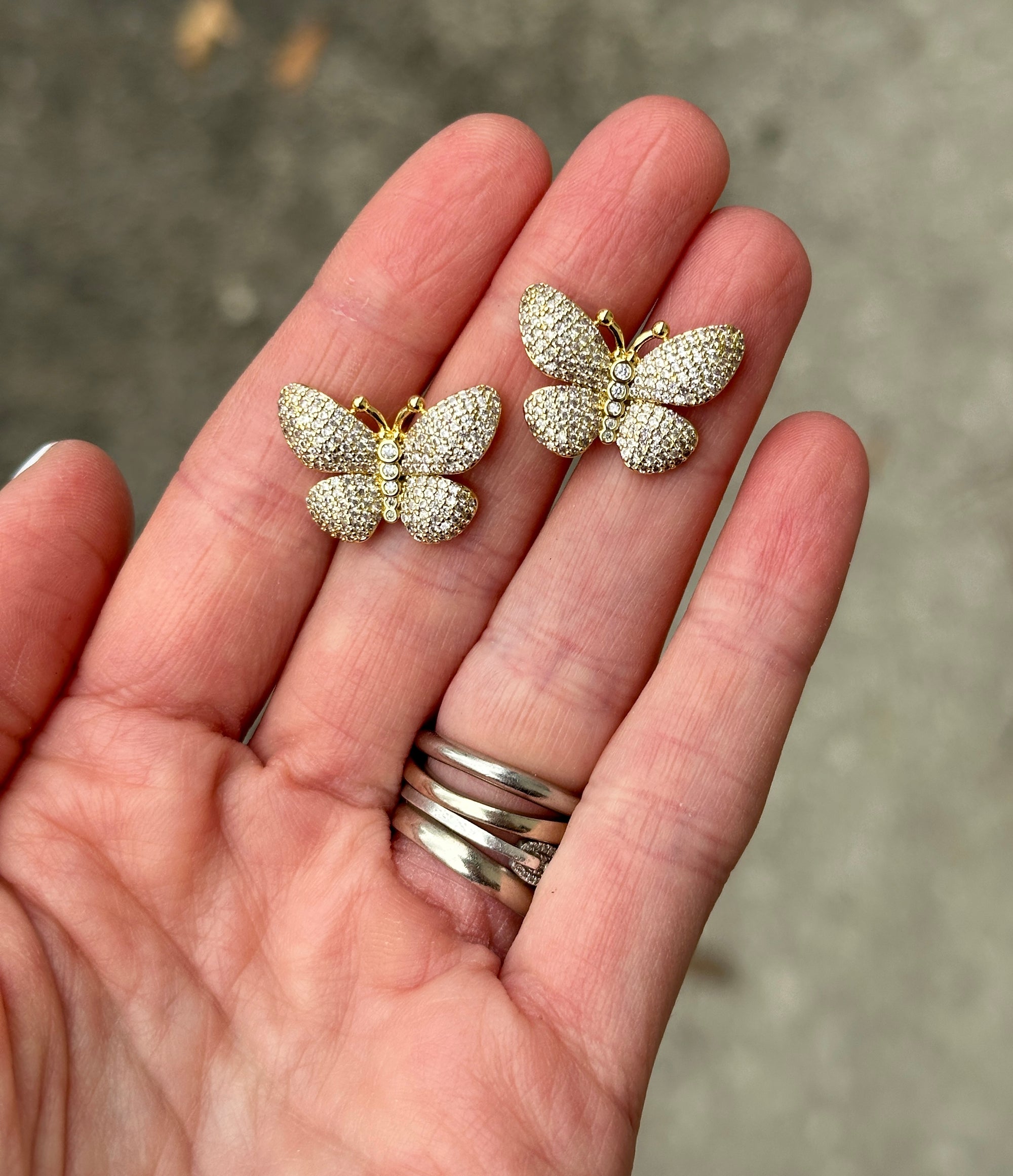 French Butterfly Earrings