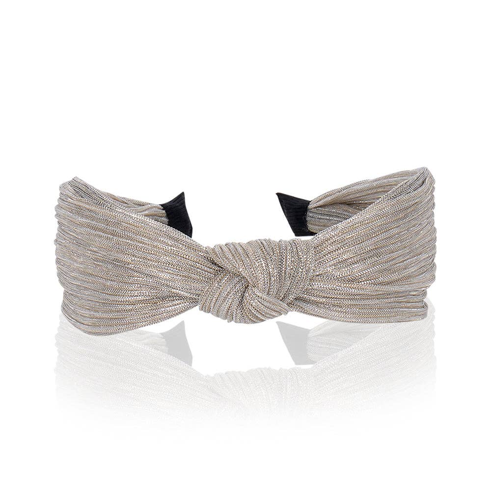 Shimmer Top Knot Pleated Headband