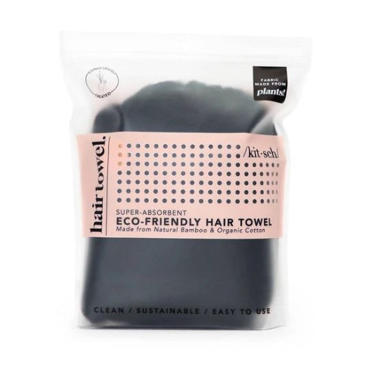 Microfiber Hair Towel- Black
