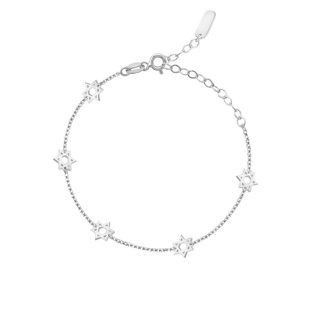 Multi Star of David Bracelet
