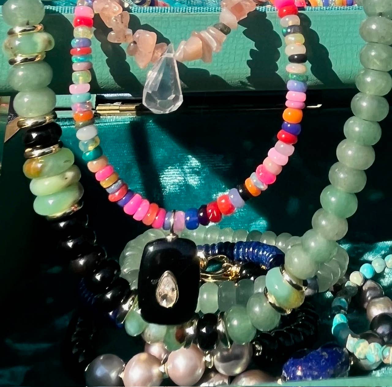 Green Luxe Gemstone Necklace