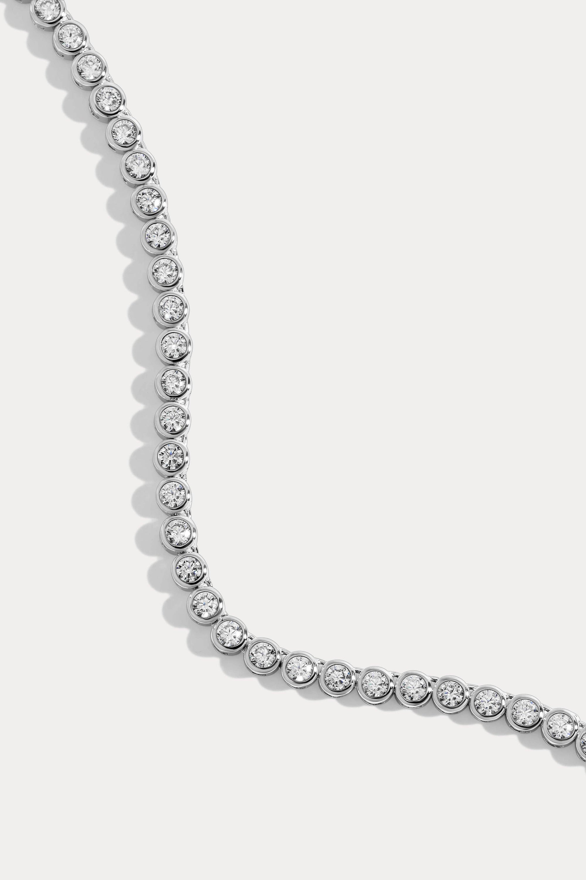 Classic Bezel Tennis Necklace