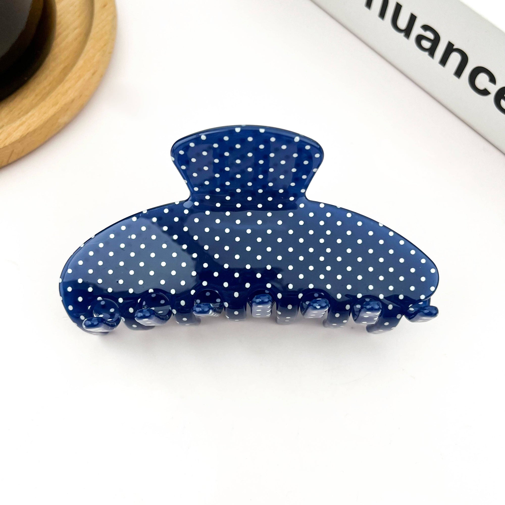 Polka Dot Hair Claw Clip