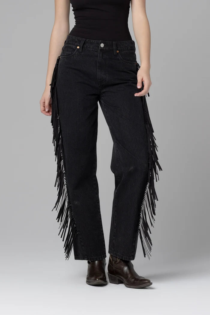Pony Up Fringe Jeans