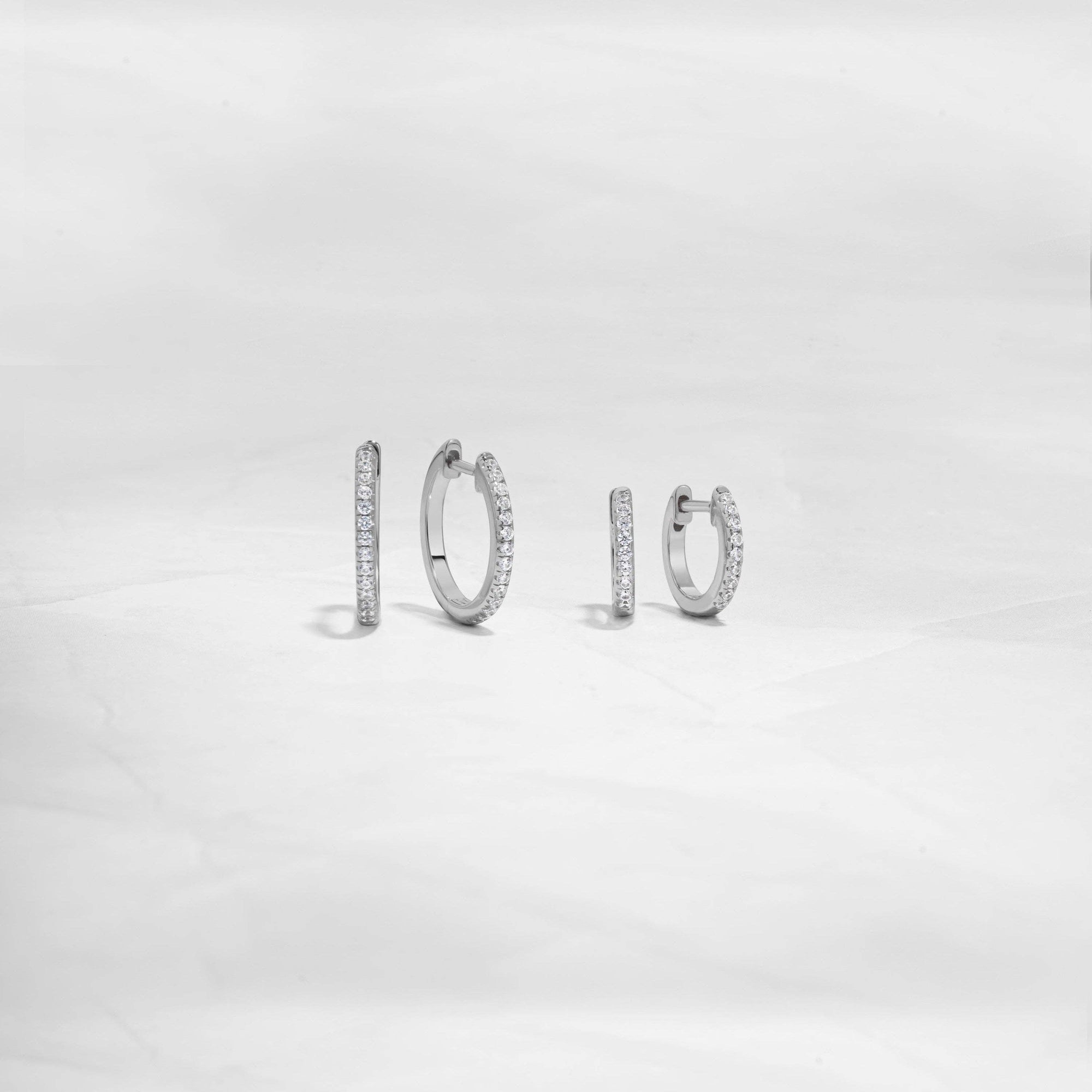 Pavé Huggie Earrings (8mm)