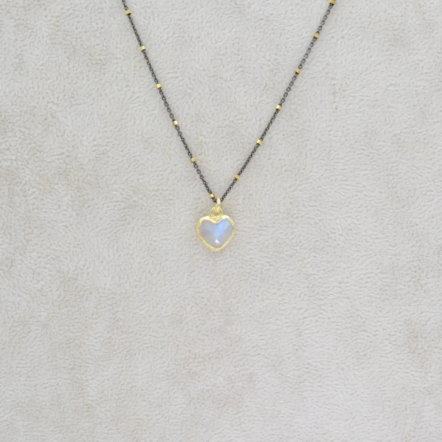Moonstone Heart Necklace