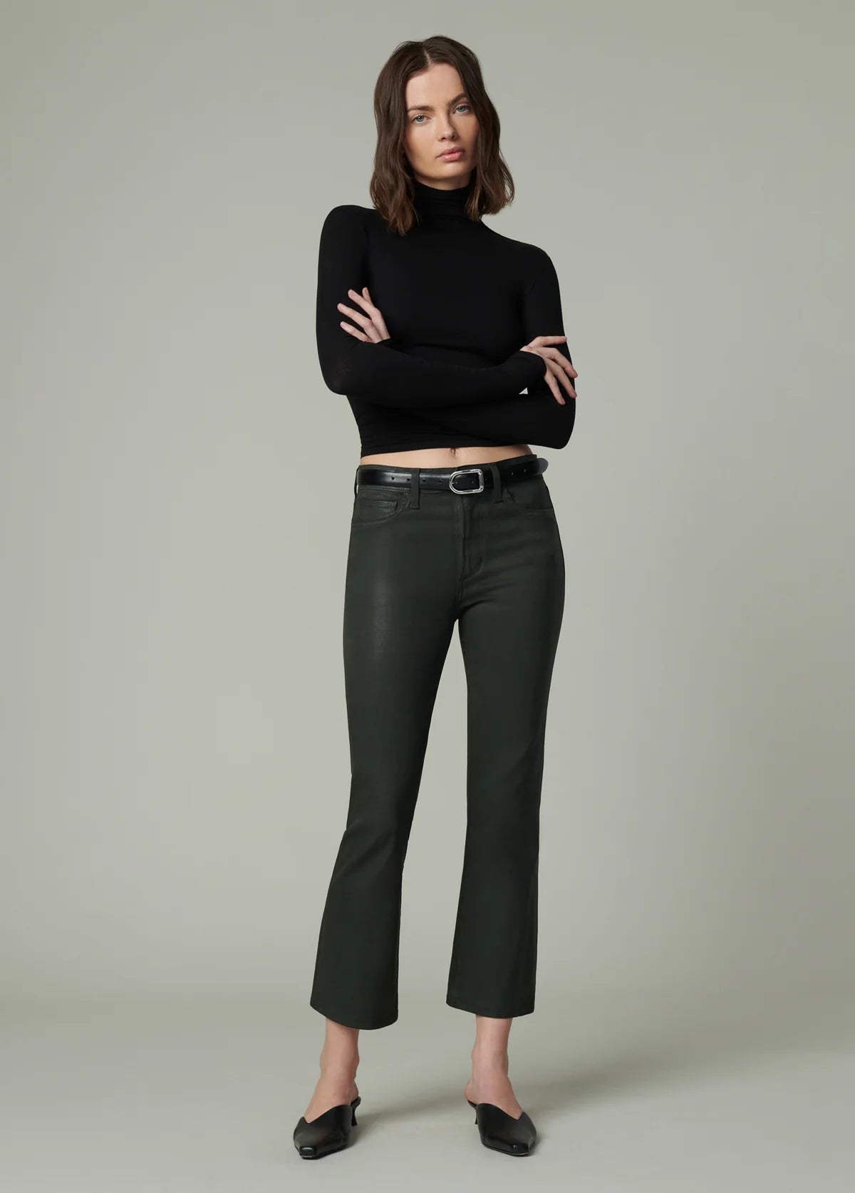 Callie Coated Cropped Bootcut