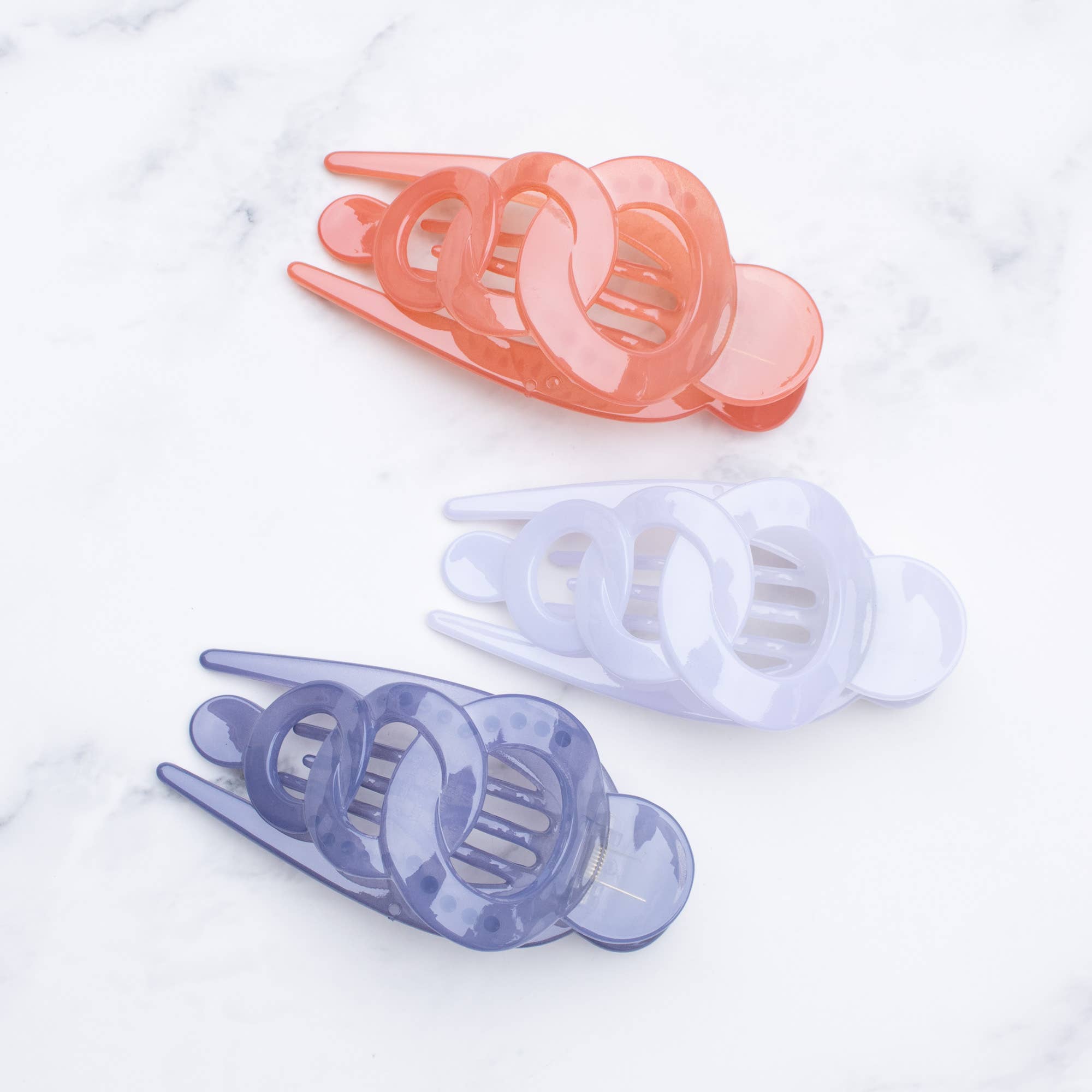Glossy Geometric Hair Claw Clip