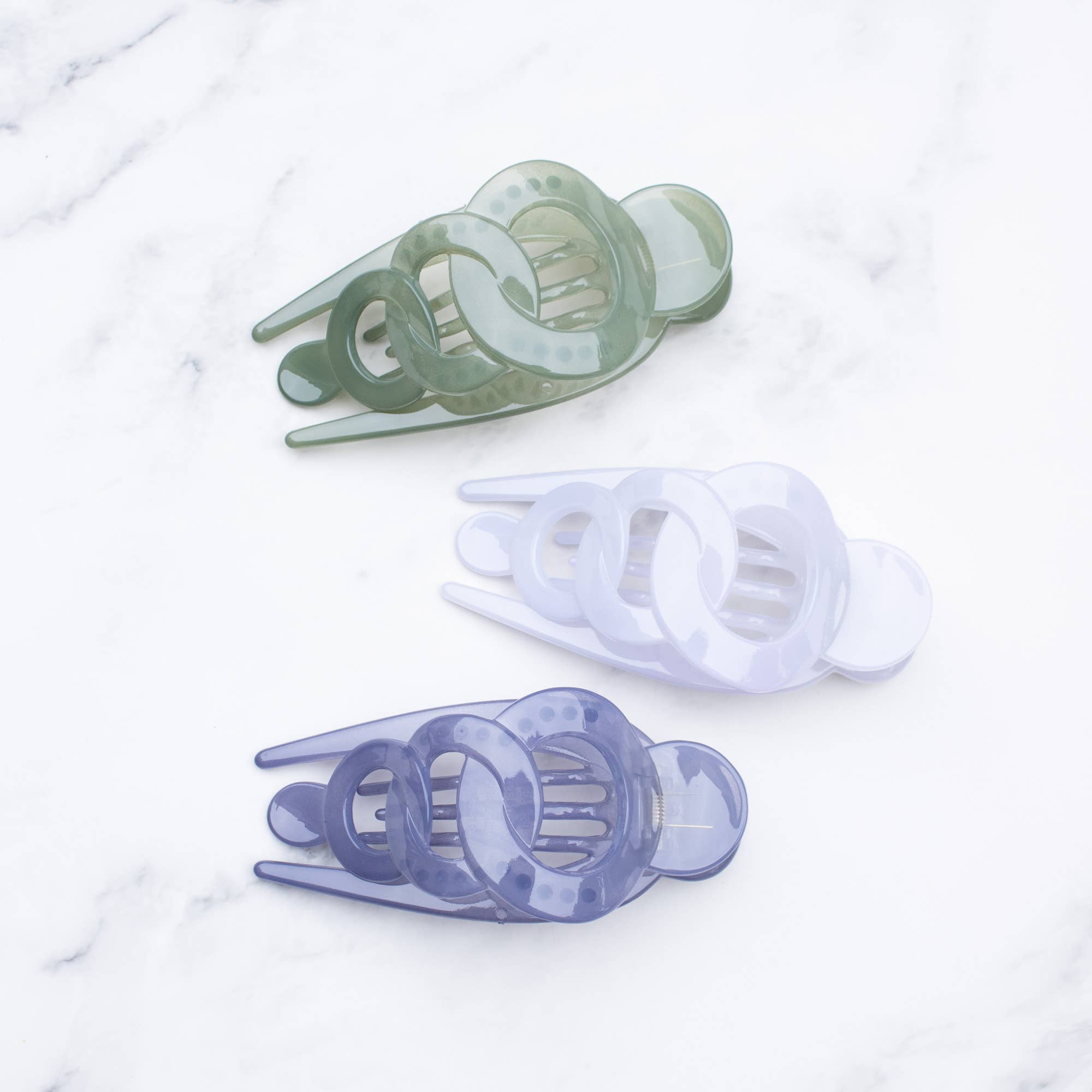 Glossy Geometric Hair Claw Clip