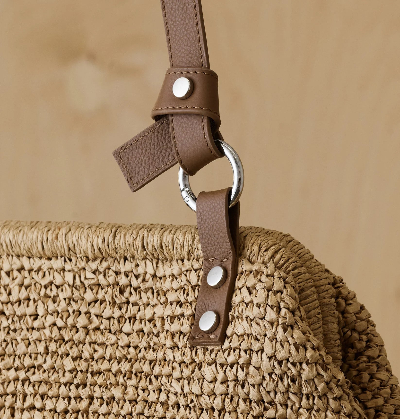 Casablanca Small Clutch - Tan Straw