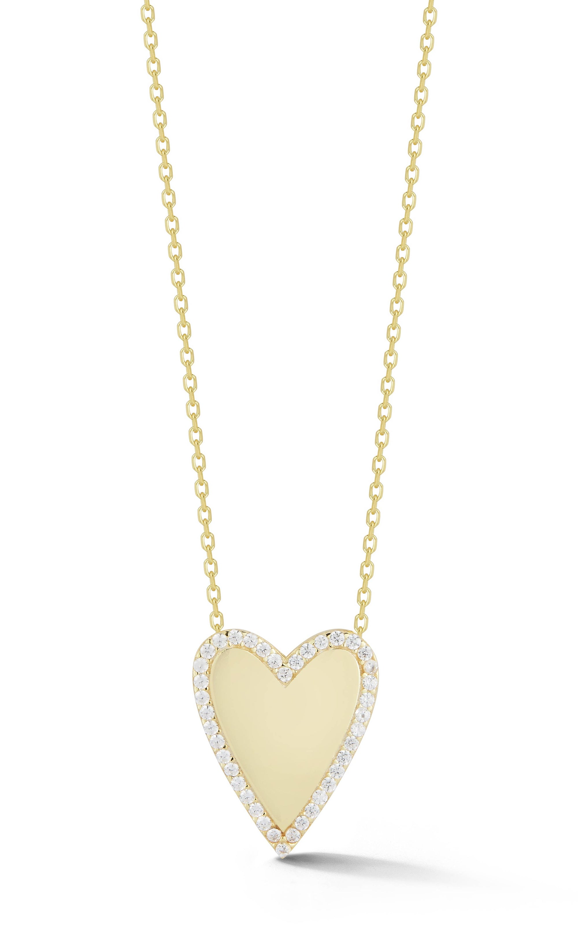 CZ Rim Heart Necklace