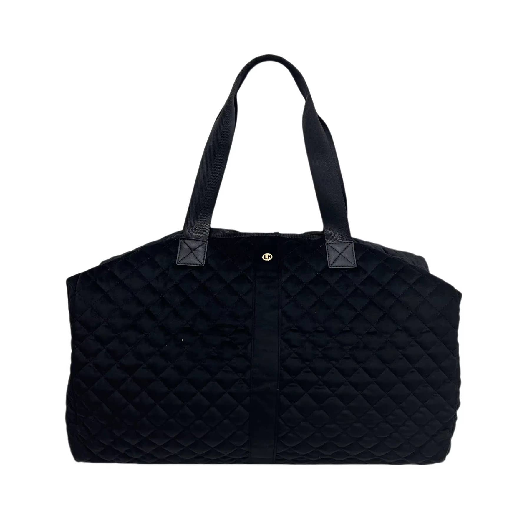 The Quilted Diamond Weekender Bag  - Black Velvet