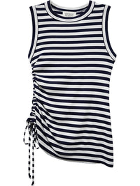 Tia Side-Shirred Tank