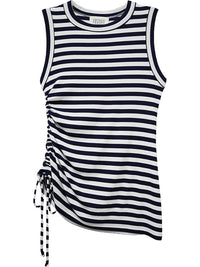 Tia Side-Shirred Tank