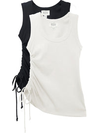 Tia Side-Shirred Tank