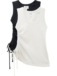 Tia Side-Shirred Tank