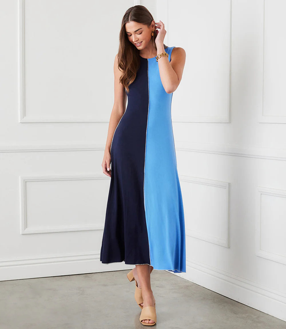 colorblock midi dress Rainbow Colorblock Midi Dress - Medium