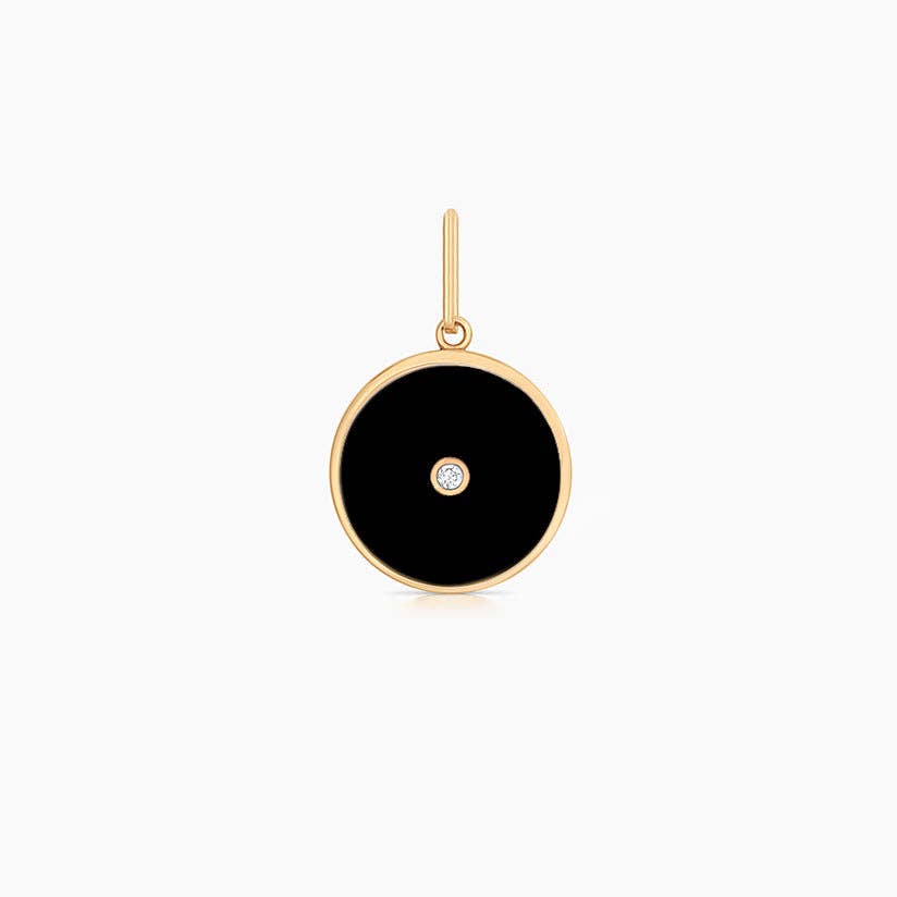 Balia Black Enamel Coin Charm