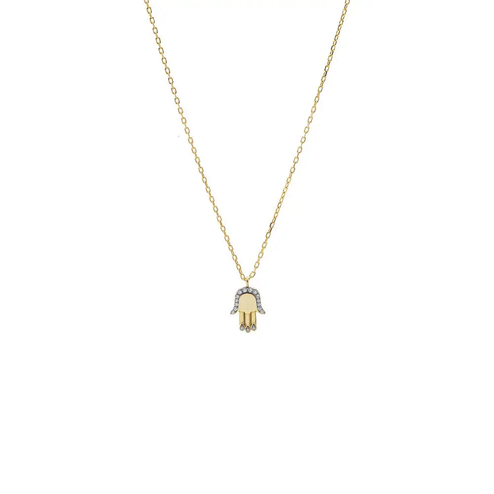 Pave Hamsa Necklace