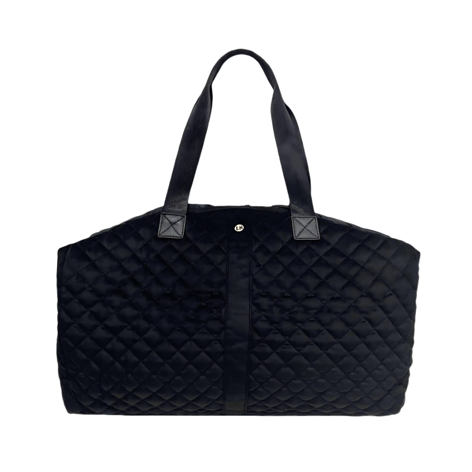 The Quilted Diamond Weekender Bag  - Black Velvet