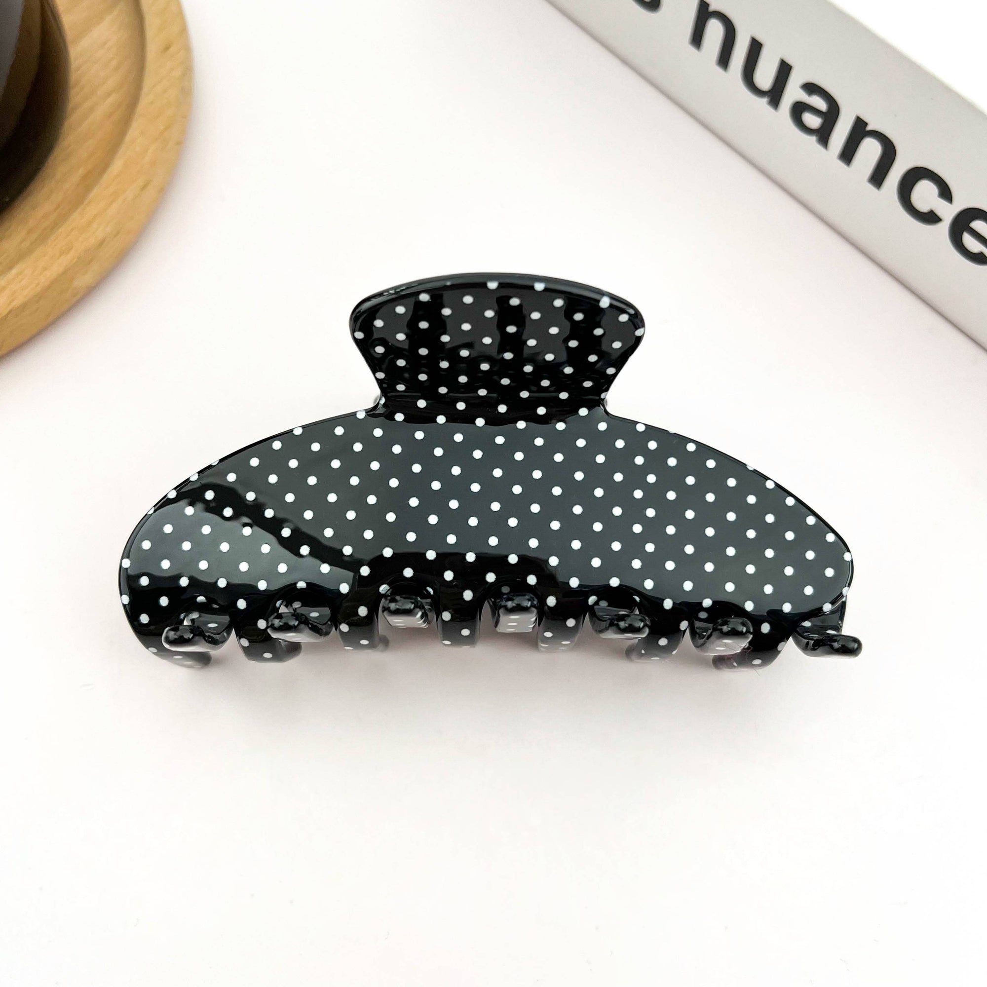 Polka Dot Hair Claw Clip