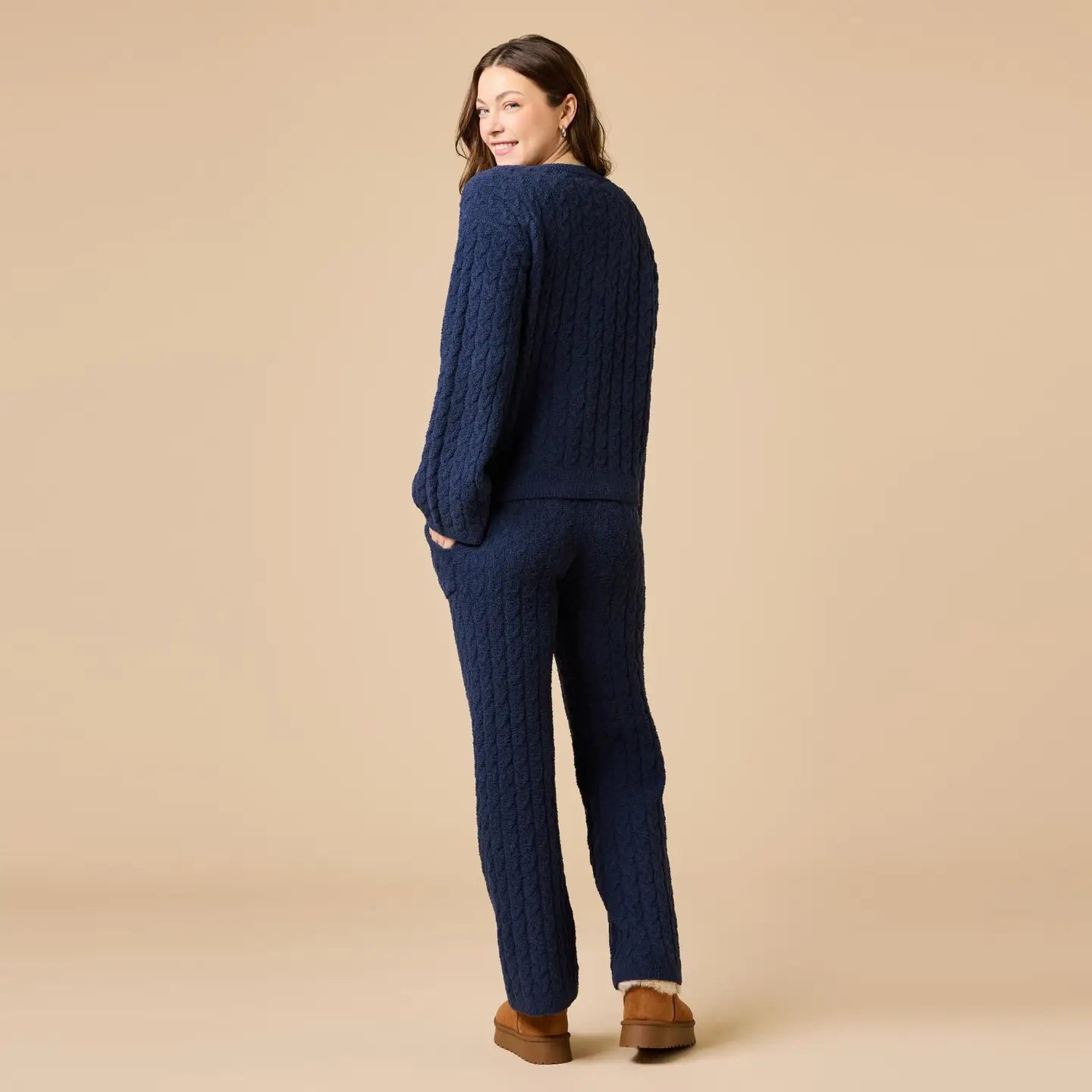 Marshmallow Cable Knit Lounge Set