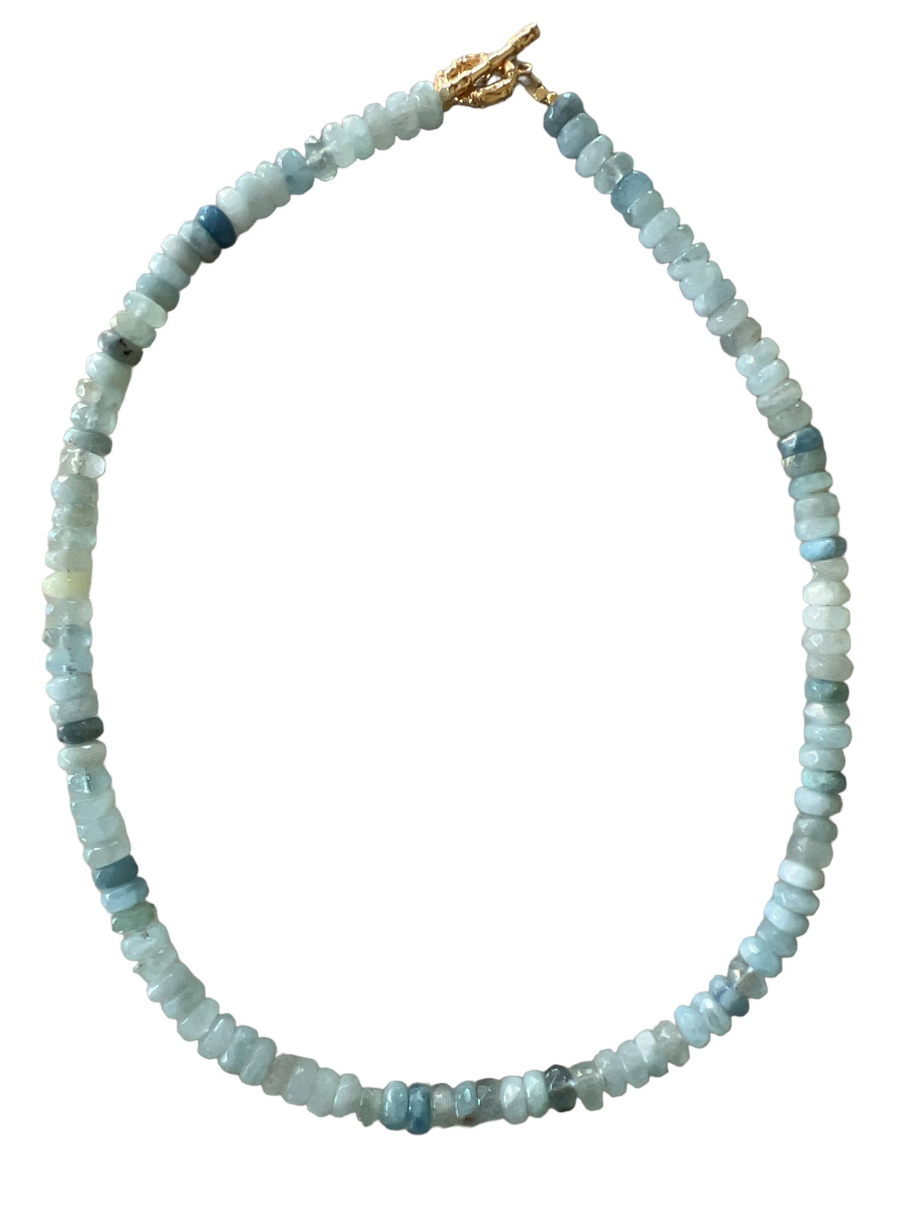 Giovanna Aquamarine Pearl Drop Necklace