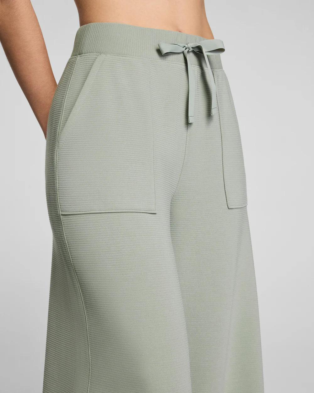 Airessentials® French Rib Wide Leg Pant - Sage Brush
