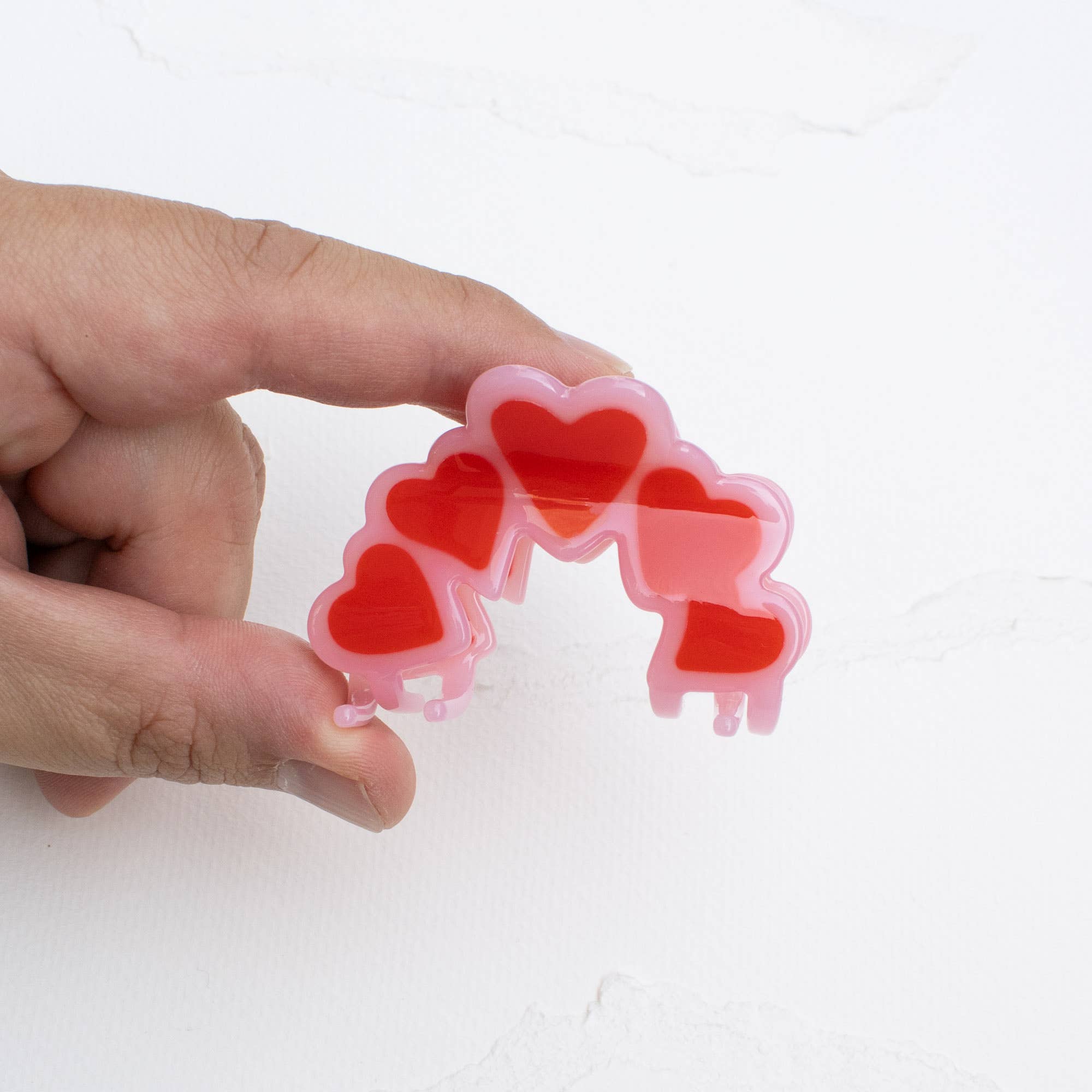 Arched Hearts Hair Claw