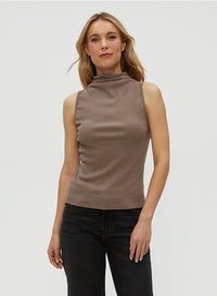 CHIARA DRAPE NECK TANK