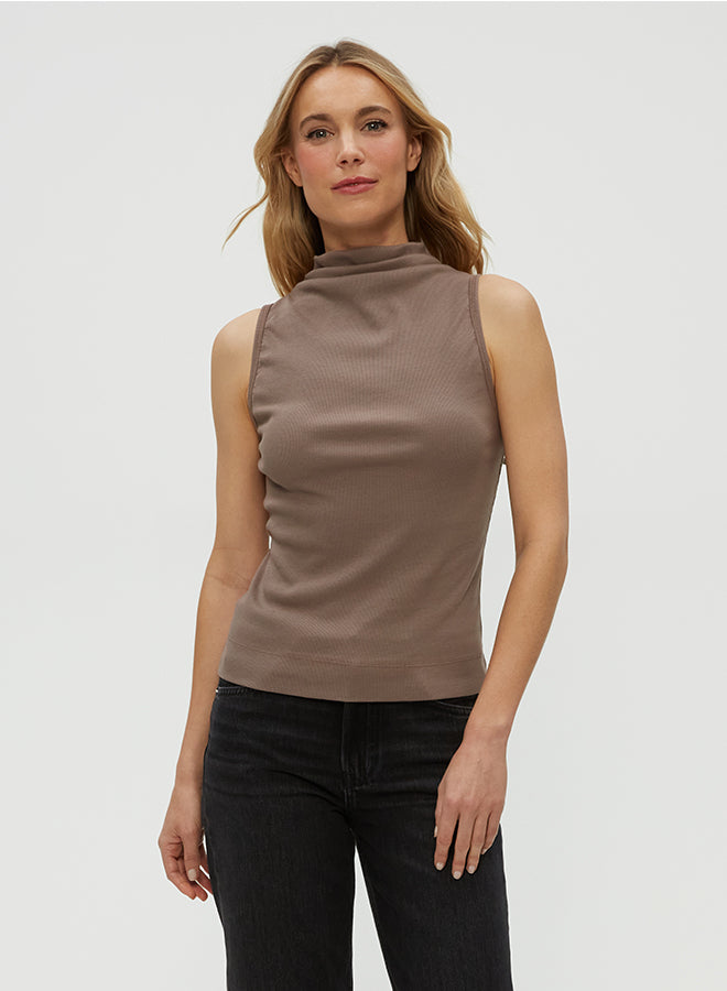 CHIARA DRAPE NECK TANK