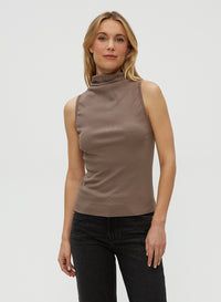 CHIARA DRAPE NECK TANK