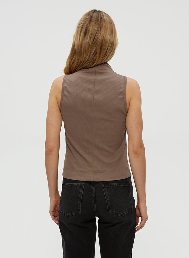 CHIARA DRAPE NECK TANK
