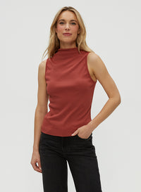 CHIARA DRAPE NECK TANK