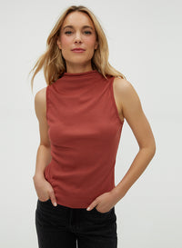 CHIARA DRAPE NECK TANK