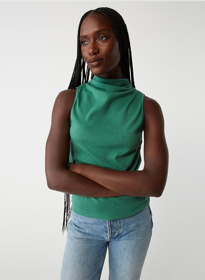 CHIARA DRAPE NECK TANK