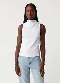 CHIARA DRAPE NECK TANK