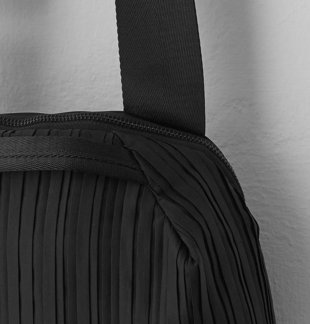 Frankie Crossbody Bag - Pleated Black
