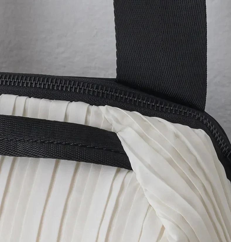 Frankie Mini Crossbody Bag - Pleated White