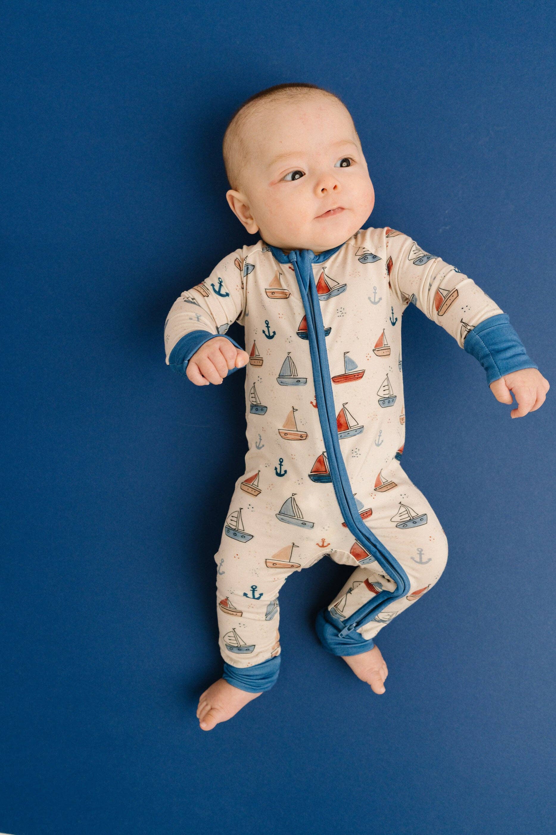 Baby Bamboo Sleeper: Nautical Sail