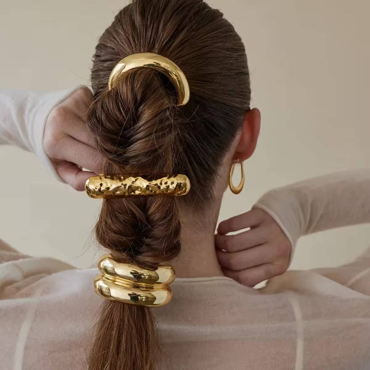 Glossy Dome Arch Hair Tie