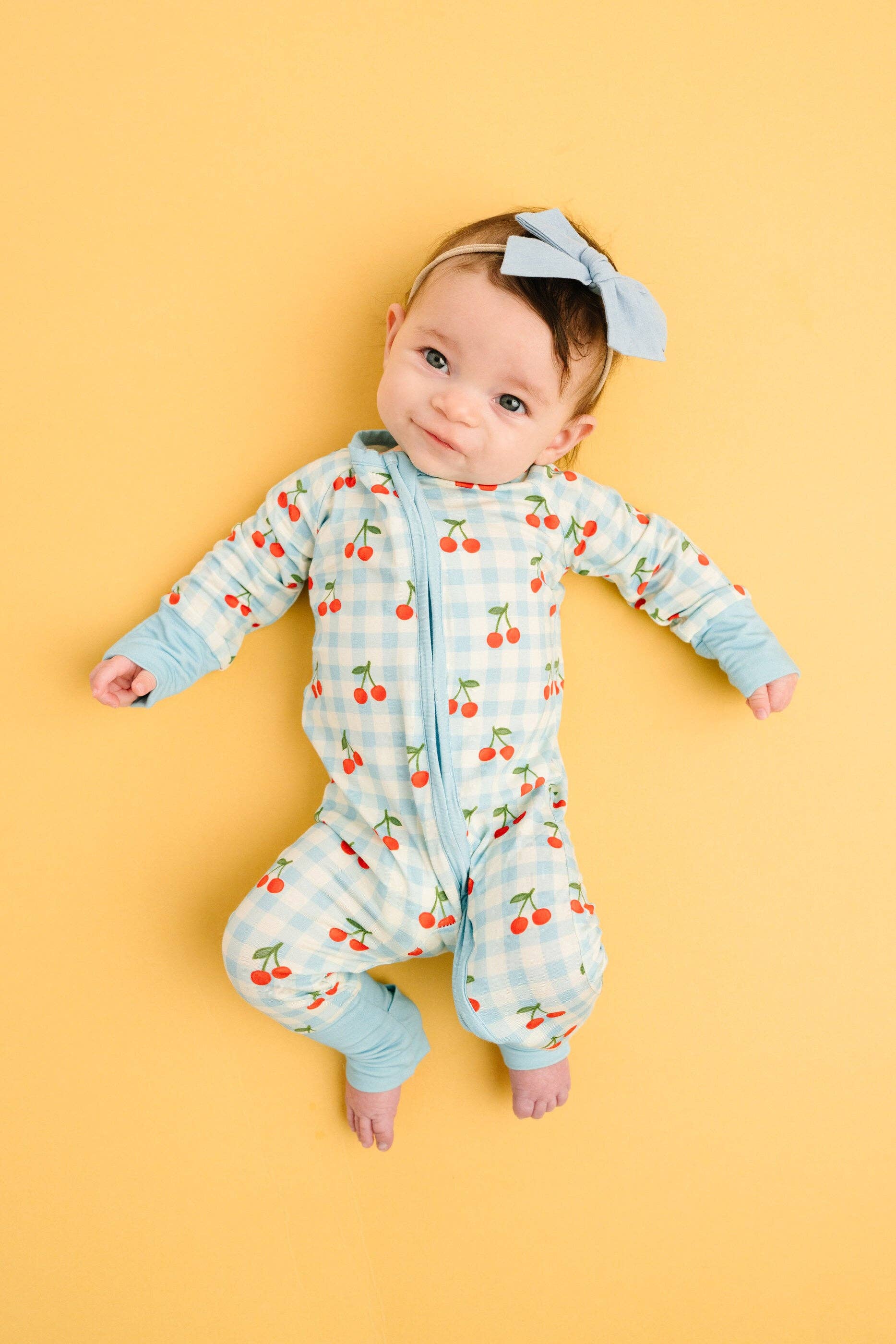 Baby Bamboo Sleeper - Cherry Picnic