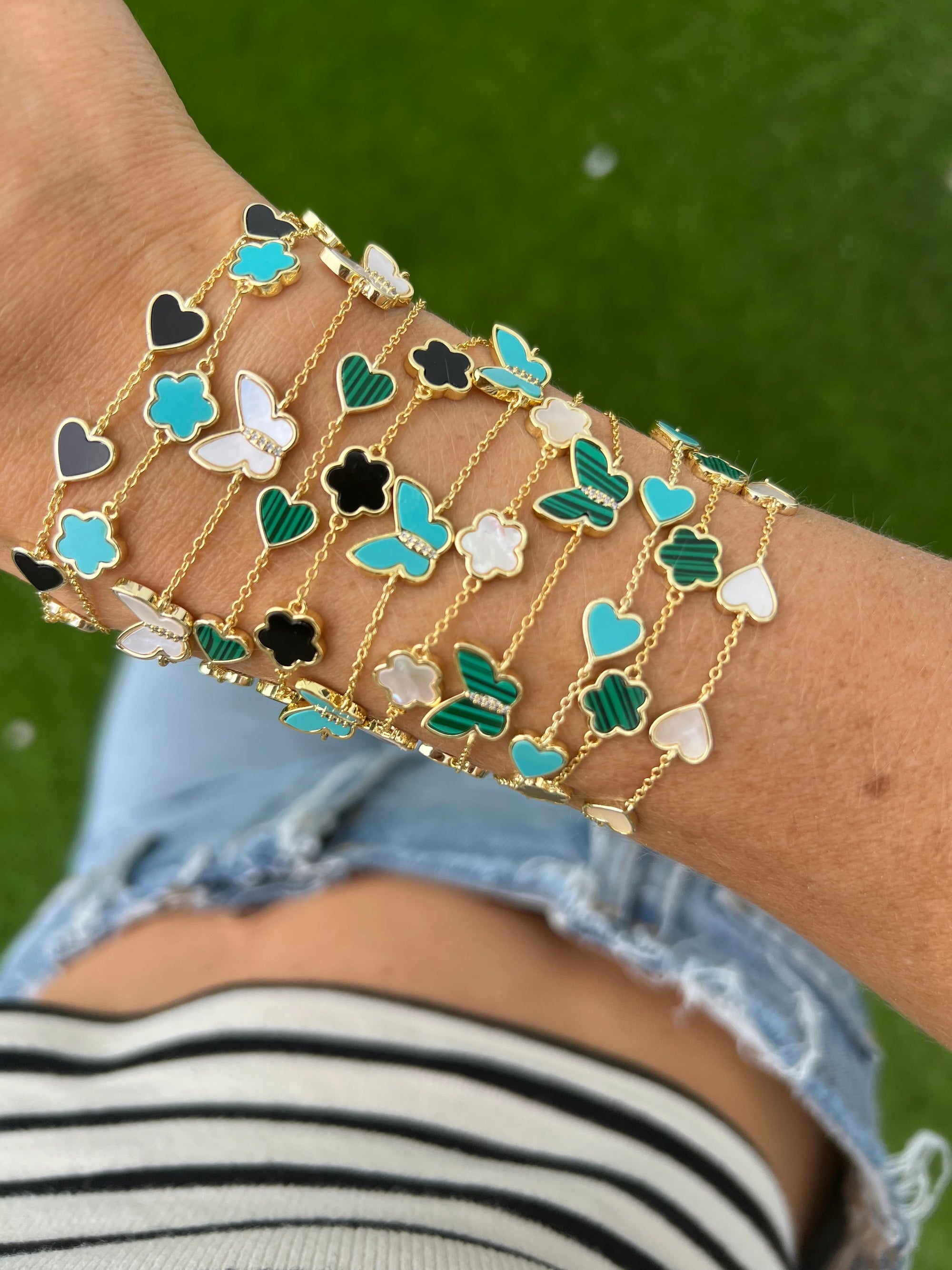 Enamel Flowers Bracelet