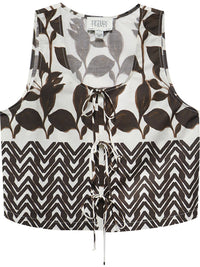 Emery Tie Front Sleeveless Top