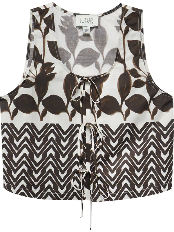 Emery Tie Front Sleeveless Top