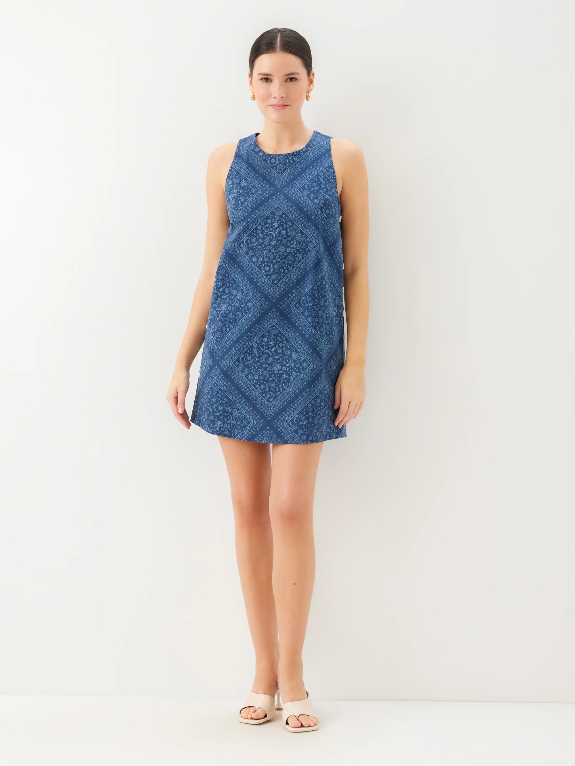 Clarice Side Button Shift Dress